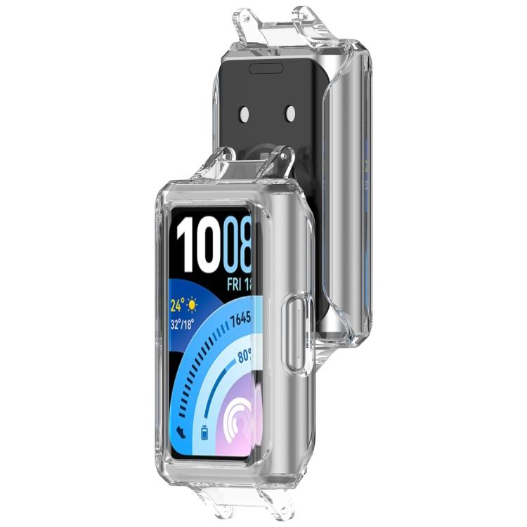 For Huawei Band 11 Pro / 11 Pro NFC Spring Bar Design 12mm Half Coverage Hollow PC Watch Protective Case