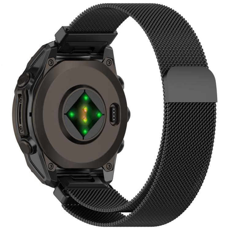 For Garmin 26mm Integrated Tactix Milanese Magnetic Stainless Steel Watch Band