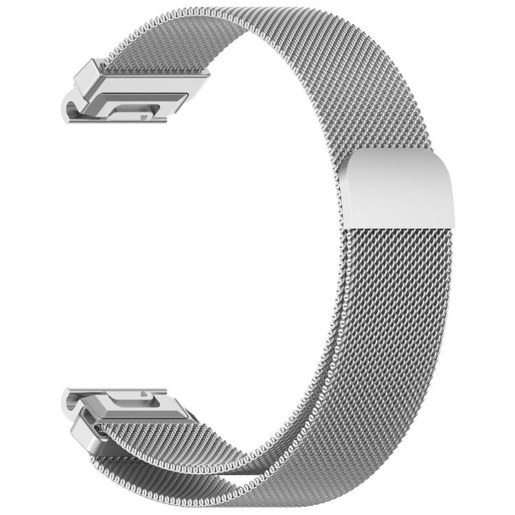 For Garmin 20mm Integrated Tactix Milanese Magnetic Stainless Steel Watch Band
