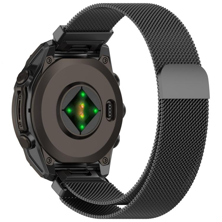 For Garmin 20mm Integrated Tactix Milanese Magnetic Stainless Steel Watch Band