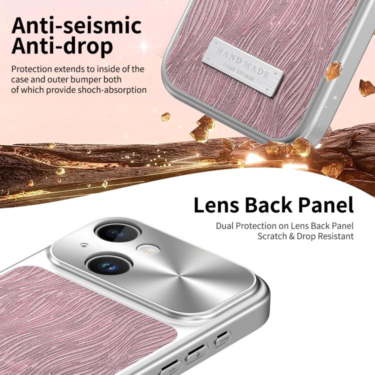 For iPhone 13 Flowing Water Ripple Magnetic Shockproof Phone Case