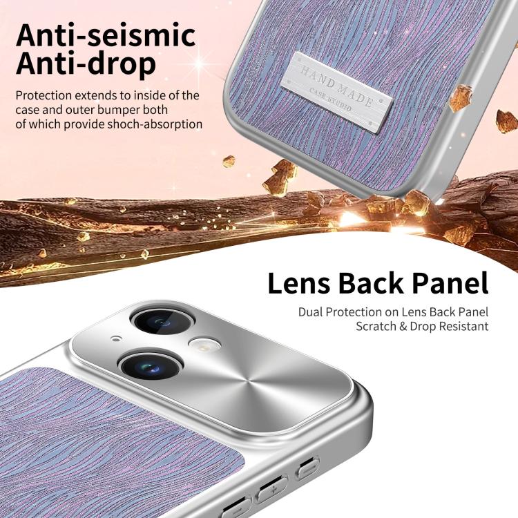 For iPhone 13 Flowing Water Ripple Magnetic Shockproof Phone Case