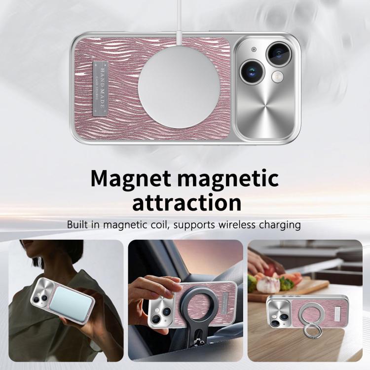 For iPhone 14 Flowing Water Ripple Magnetic Shockproof Phone Case