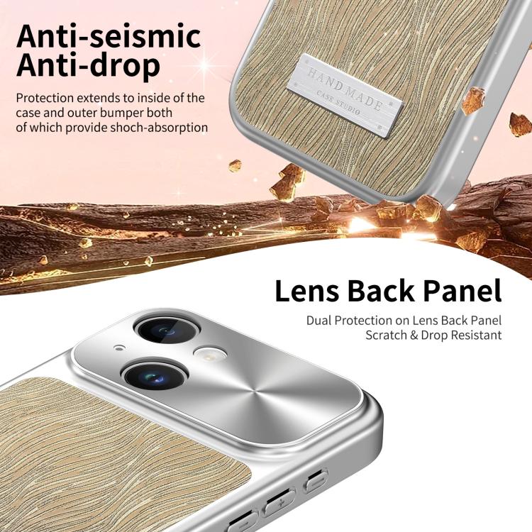 For iPhone 15 Flowing Water Ripple Magnetic Shockproof Phone Case