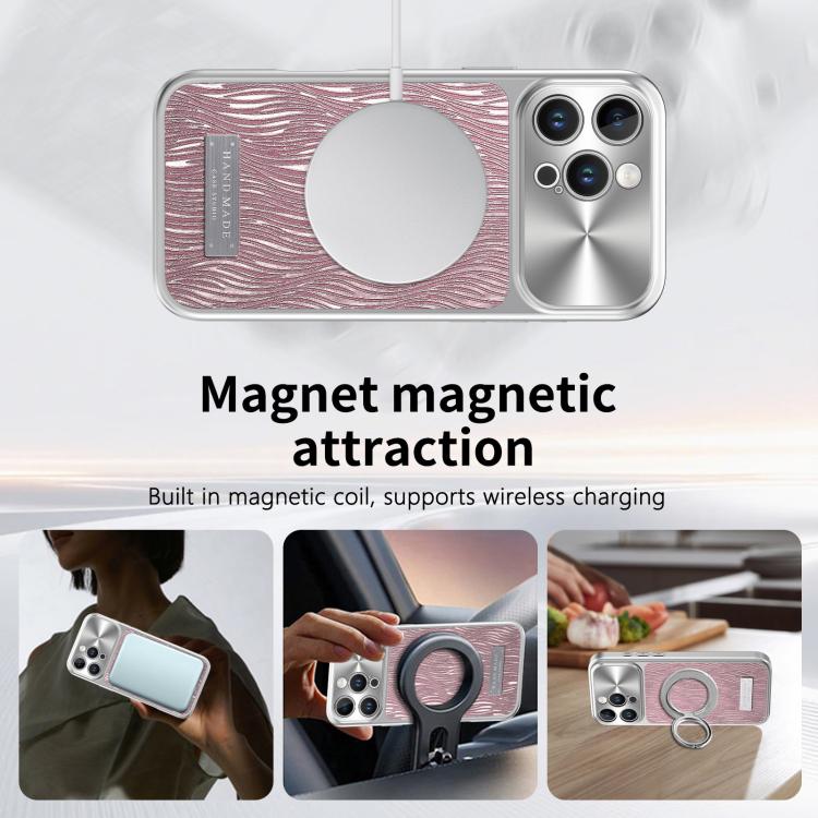 For iPhone 13 Pro Max Flowing Water Ripple Magnetic Shockproof Phone Case