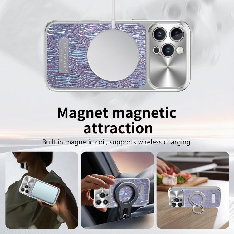For iPhone 13 Pro Max Flowing Water Ripple Magnetic Shockproof Phone Case