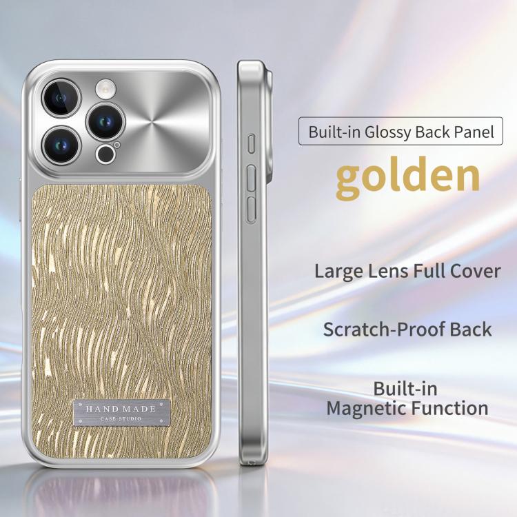 For iPhone 15 Pro Max Flowing Water Ripple Magnetic Shockproof Phone Case