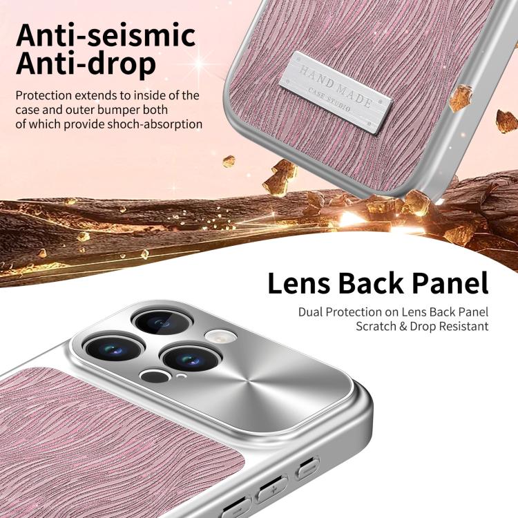 For iPhone 15 Pro Max Flowing Water Ripple Magnetic Shockproof Phone Case
