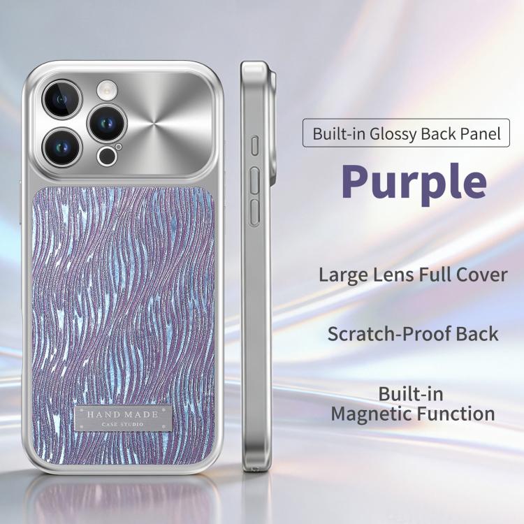 For iPhone 15 Pro Max Flowing Water Ripple Magnetic Shockproof Phone Case