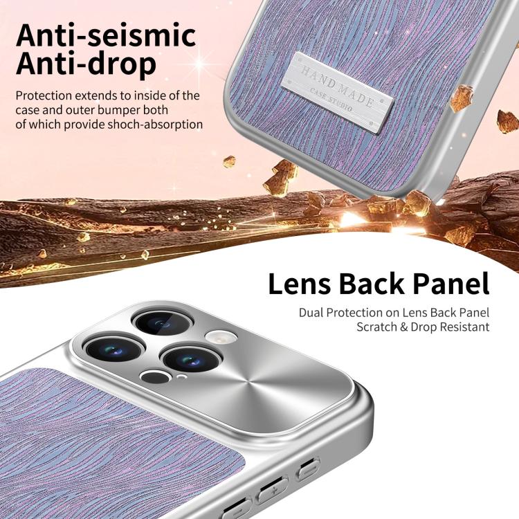 For iPhone 15 Pro Max Flowing Water Ripple Magnetic Shockproof Phone Case