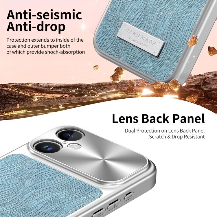 For iPhone 16 Flowing Water Ripple Magnetic Shockproof Phone Case