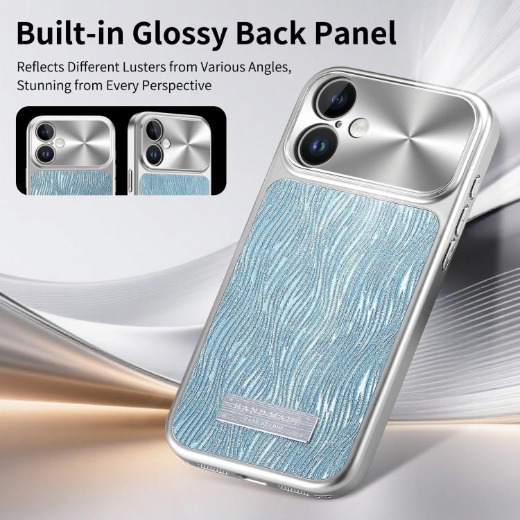 For iPhone 16 Flowing Water Ripple Magnetic Shockproof Phone Case