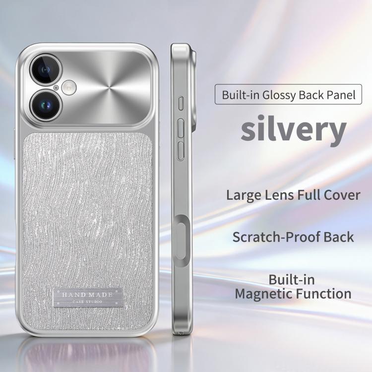 For iPhone 16 Flowing Water Ripple Magnetic Shockproof Phone Case