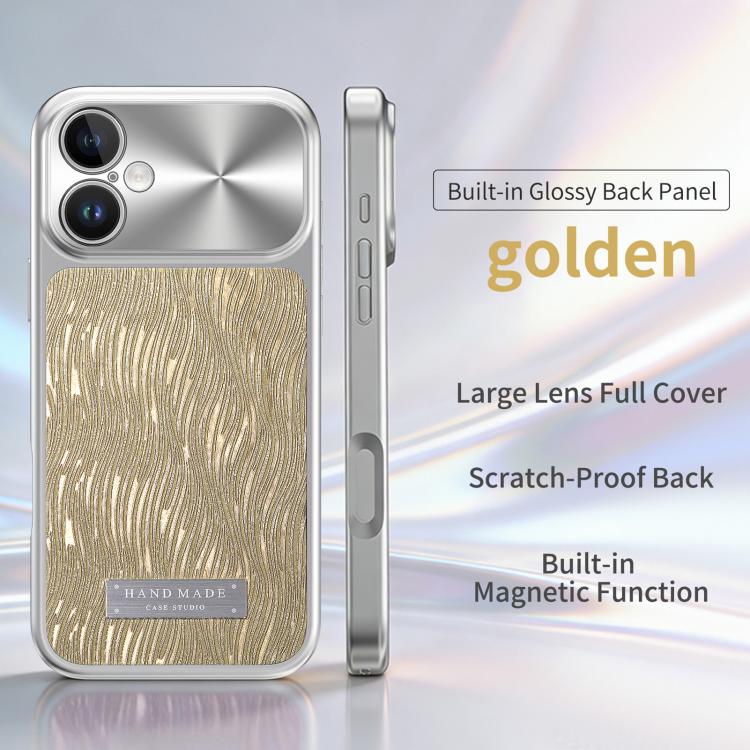 For iPhone 17 Flowing Water Ripple Magnetic Shockproof Phone Case