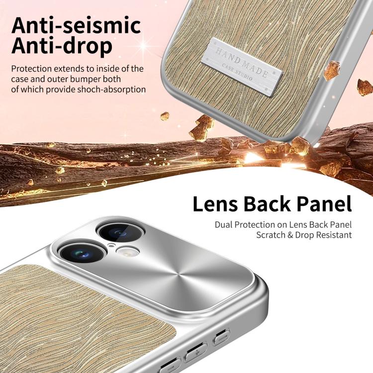 For iPhone 17 Flowing Water Ripple Magnetic Shockproof Phone Case
