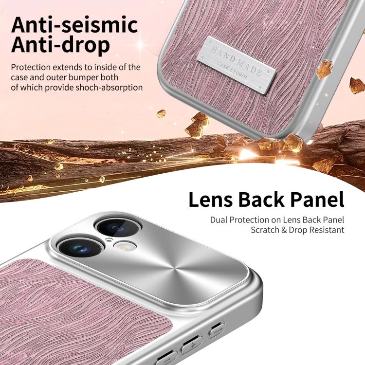 For iPhone 17 Flowing Water Ripple Magnetic Shockproof Phone Case