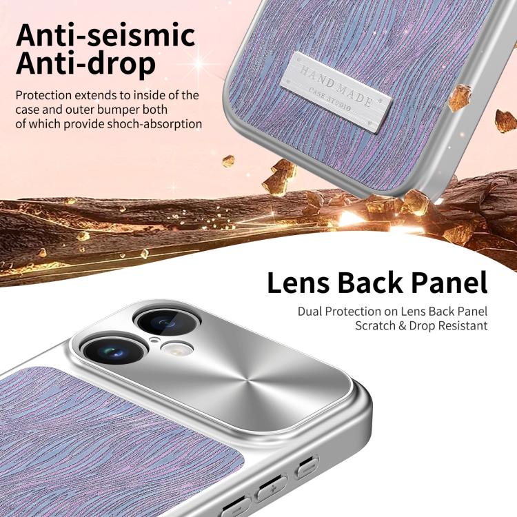 For iPhone 17 Flowing Water Ripple Magnetic Shockproof Phone Case