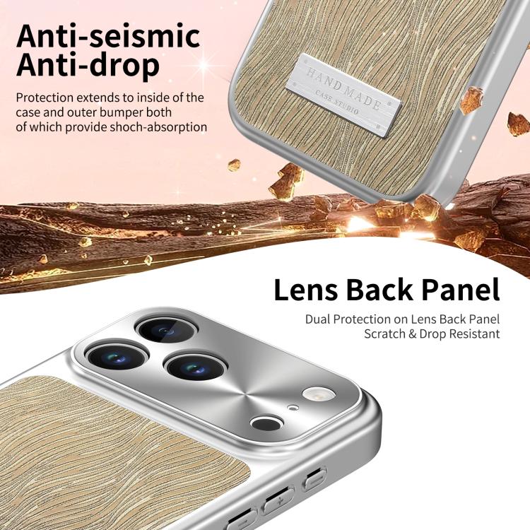 For iPhone 17 Pro Flowing Water Ripple Magnetic Shockproof Phone Case