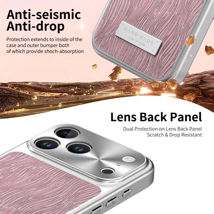 For iPhone 17 Pro Flowing Water Ripple Magnetic Shockproof Phone Case