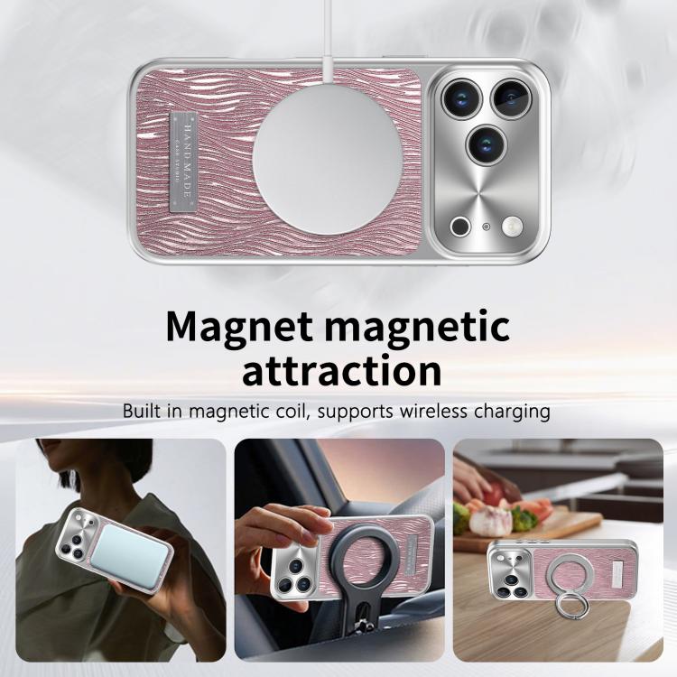 For iPhone 17 Pro Flowing Water Ripple Magnetic Shockproof Phone Case