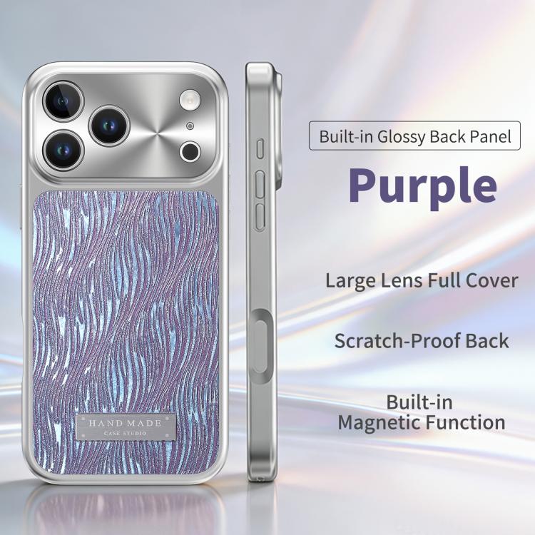 For iPhone 17 Pro Flowing Water Ripple Magnetic Shockproof Phone Case