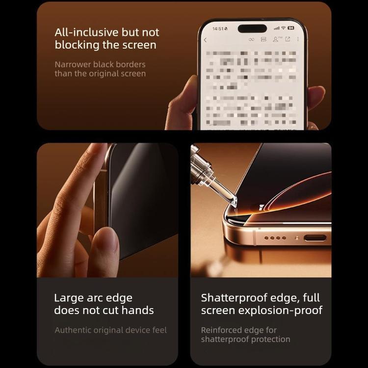 For iPhone 16 10pcs MOWL Explosion-Proof Anti-Fingerprint HD Tempered Glass Film