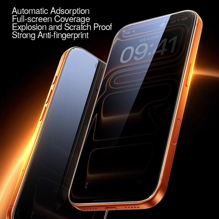 For iPhone 12 Pro Max 10pcs MOWL Explosion-Proof Anti-Fingerprint Privacy Tempered Glass Film