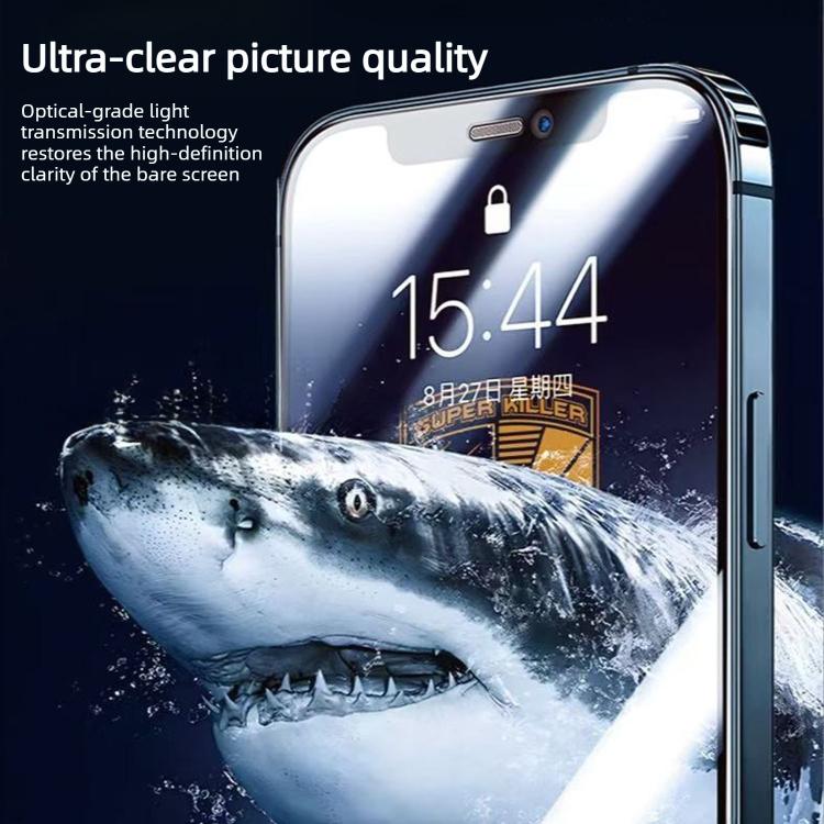 For iPhone 17 Pro Max 10pcs 200CC 6D Anti-Static Screen Printing HD Tempered Glass Flim