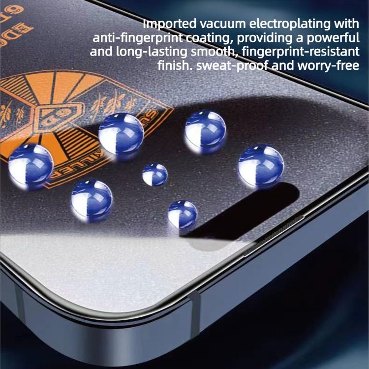 For iPhone 16 10pcs 200CC 6D Anti-Static Screen Printing HD Tempered Glass Flim