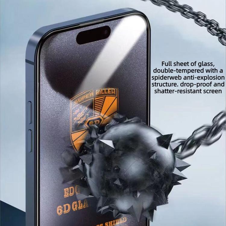 For iPhone 14 10pcs 200CC 6D Anti-Static Screen Printing HD Tempered Glass Flim
