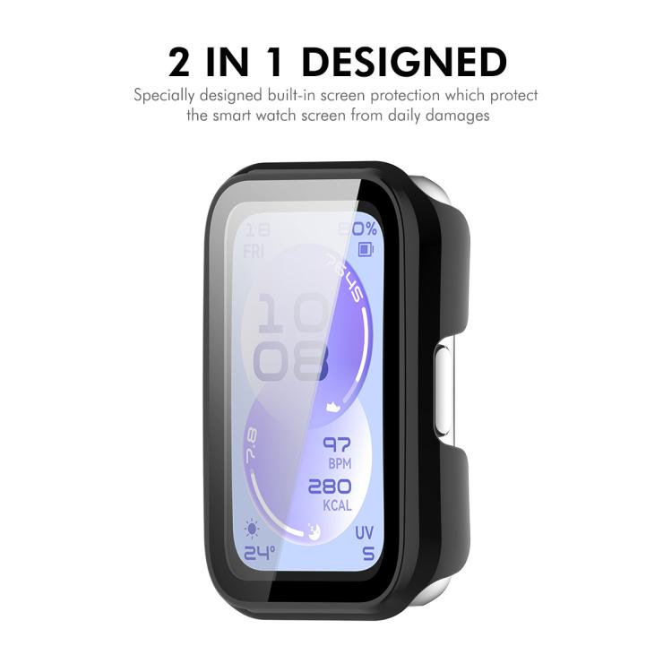 For Huawei Band 11 ENKAY Hat-Prince Full Coverage Tempered Glass Film Integrated PC Watch Case