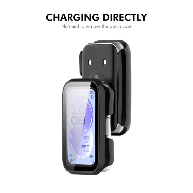 For Huawei Band 11 ENKAY Hat-Prince Full Coverage Tempered Glass Film Integrated PC Watch Case