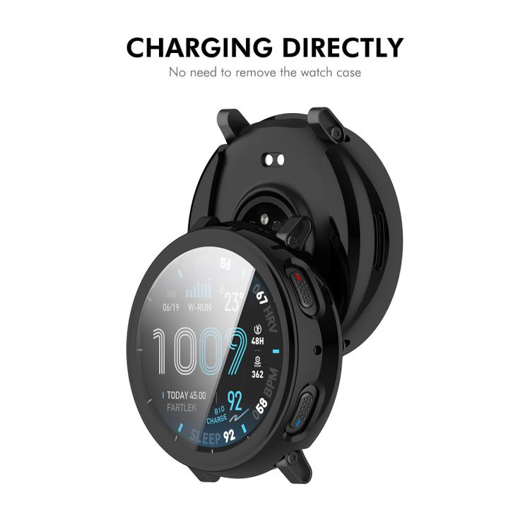 For Amazfit Active Max ENKAY Hat-Prince Full Coverage Electroplated TPU Watch Case with Screen Protection