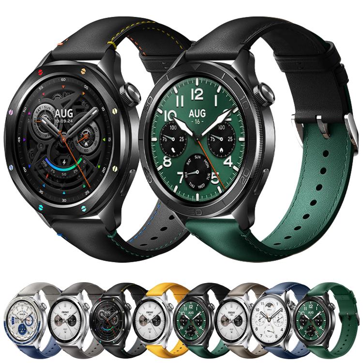 For Xiaomi Watch S4 Pin Buckle Vegan Leather Watch Band