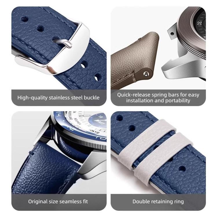 For Xiaomi Watch S4 Pin Buckle Vegan Leather Watch Band
