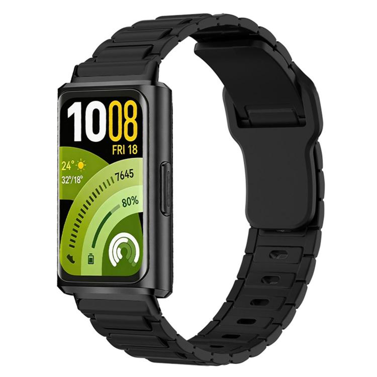 For Huawei Band 11 / Band 11 Pro I-Shape Texture Reverse Buckle Silicone Watch Band