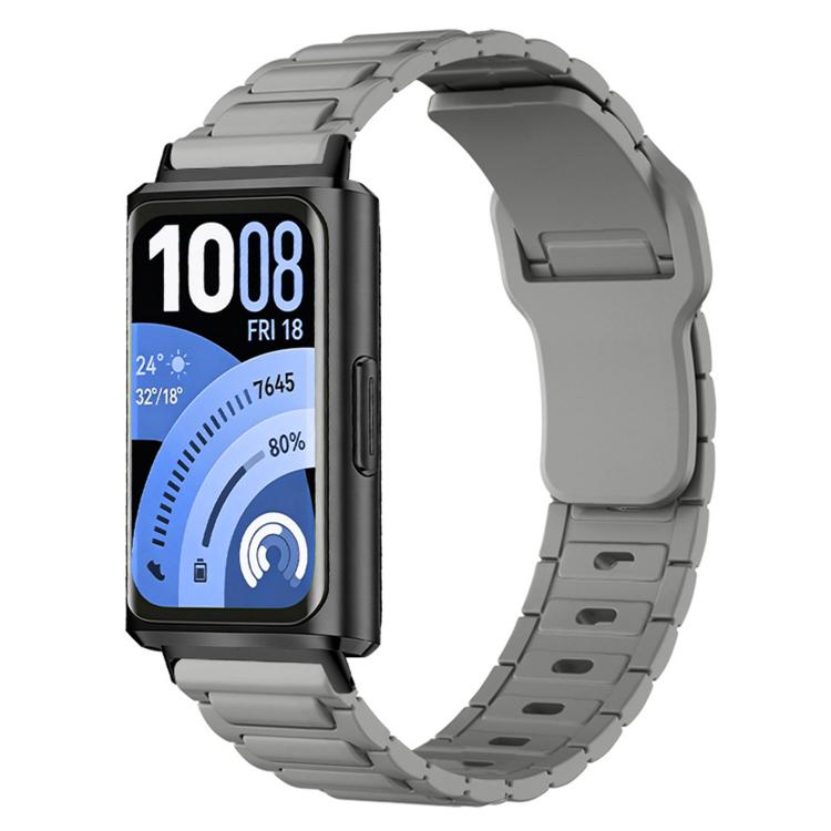 For Huawei Band 11 / Band 11 Pro I-Shape Texture Reverse Buckle Silicone Watch Band