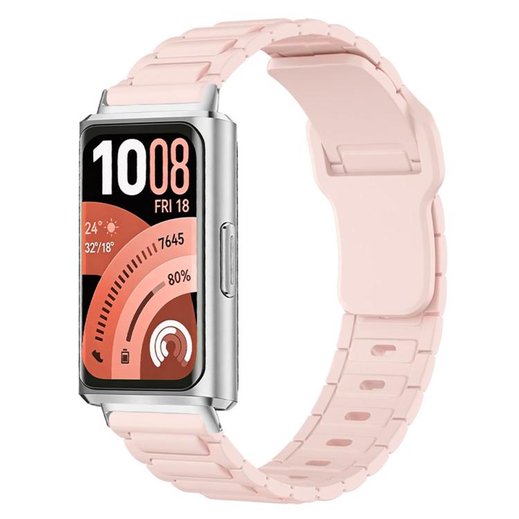For Huawei Band 11 / Band 11 Pro I-Shape Texture Reverse Buckle Silicone Watch Band