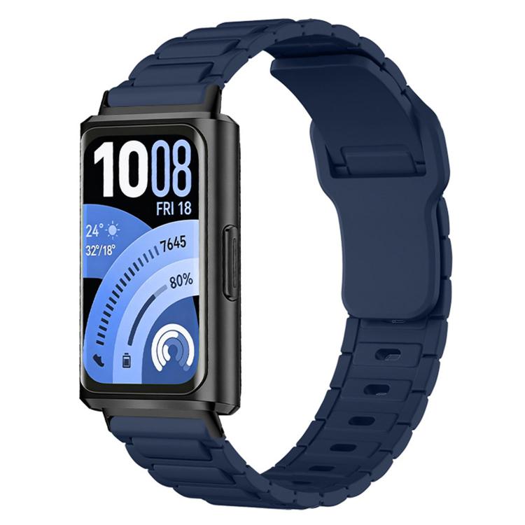 For Huawei Band 11 / Band 11 Pro I-Shape Texture Reverse Buckle Silicone Watch Band