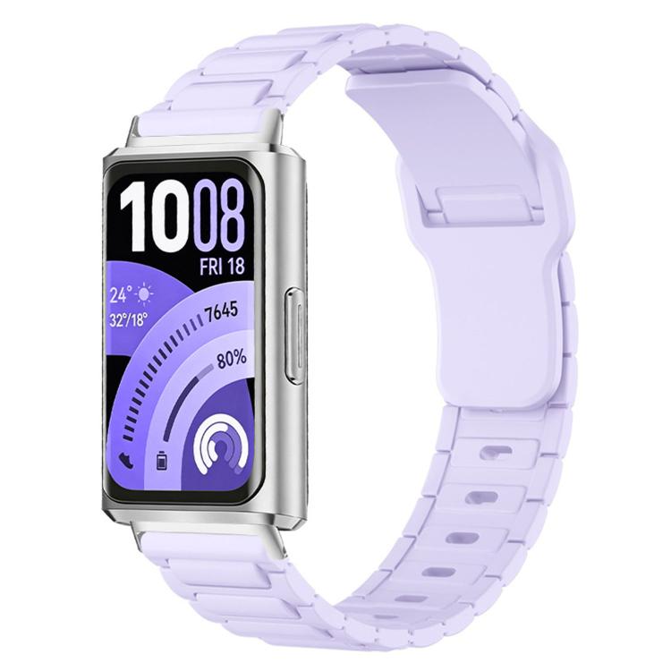 For Huawei Band 11 / Band 11 Pro I-Shape Texture Reverse Buckle Silicone Watch Band