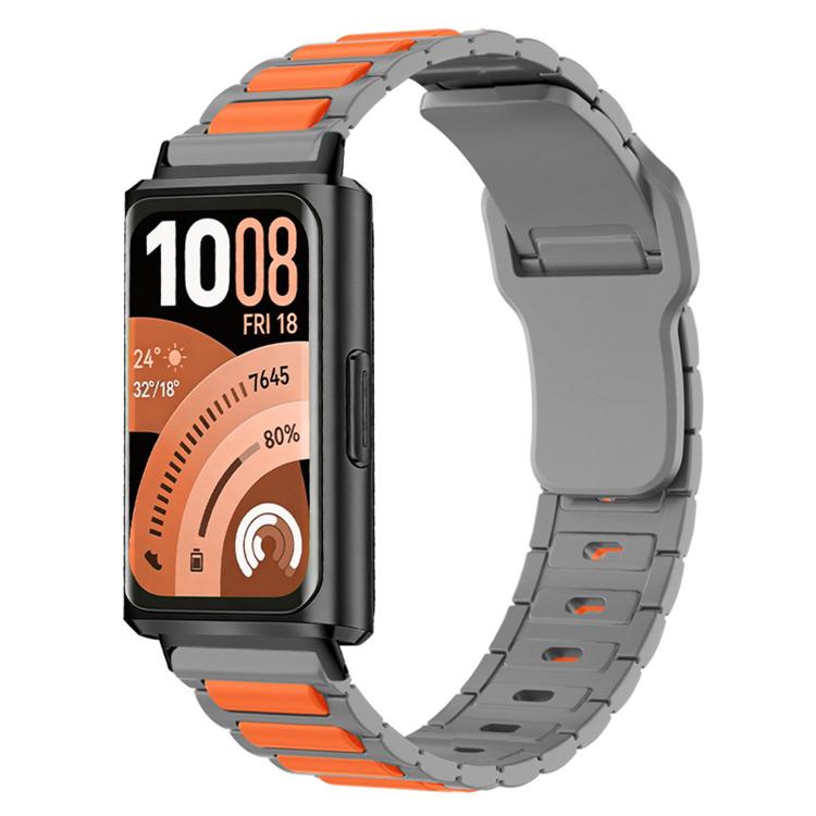 For Huawei Band 11 / Band 11 Pro I-Shape Texture Reverse Buckle Silicone Watch Band
