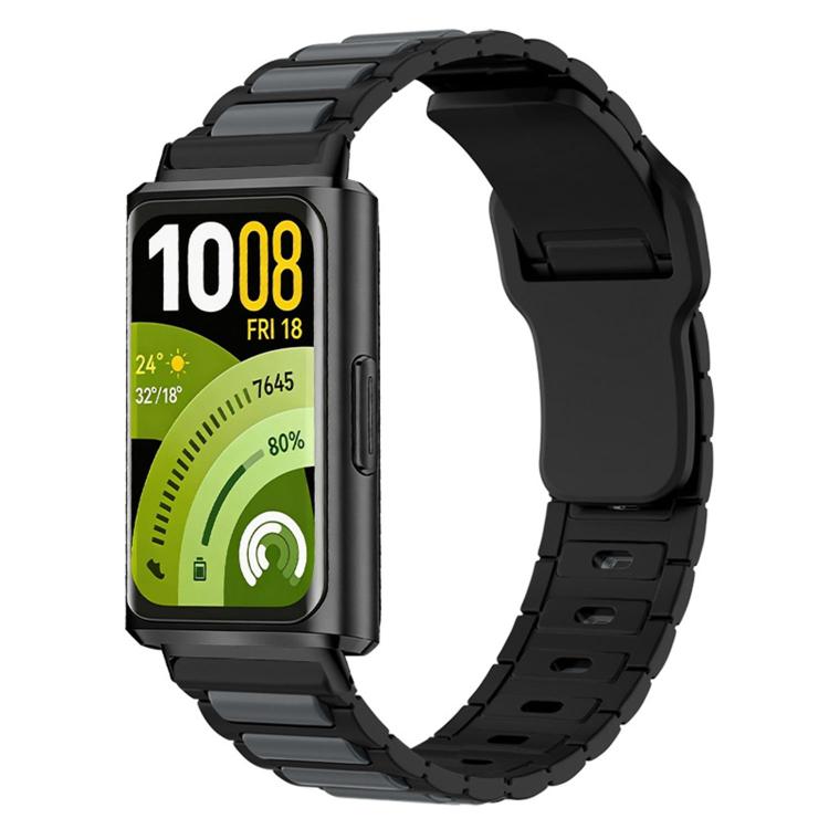 For Huawei Band 11 / Band 11 Pro I-Shape Texture Reverse Buckle Silicone Watch Band