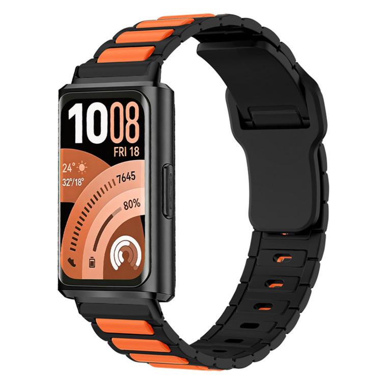 For Huawei Band 11 / Band 11 Pro I-Shape Texture Reverse Buckle Silicone Watch Band