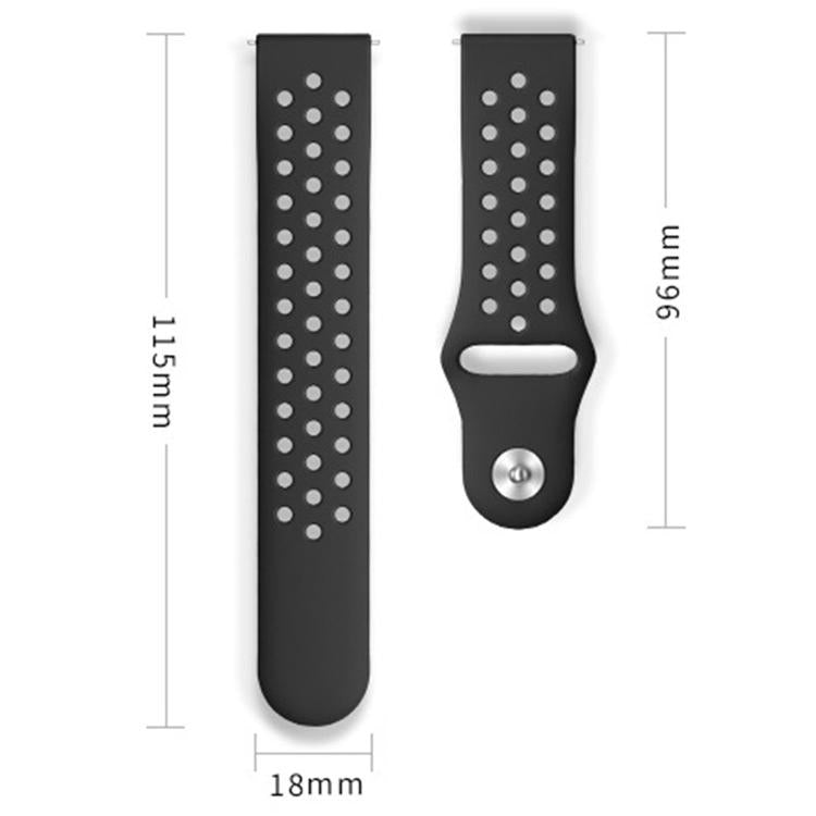 For Huawei Band 11 / Band 11 Pro Perforated Design Solid Color Reverse Buckle Silicone Watch Band