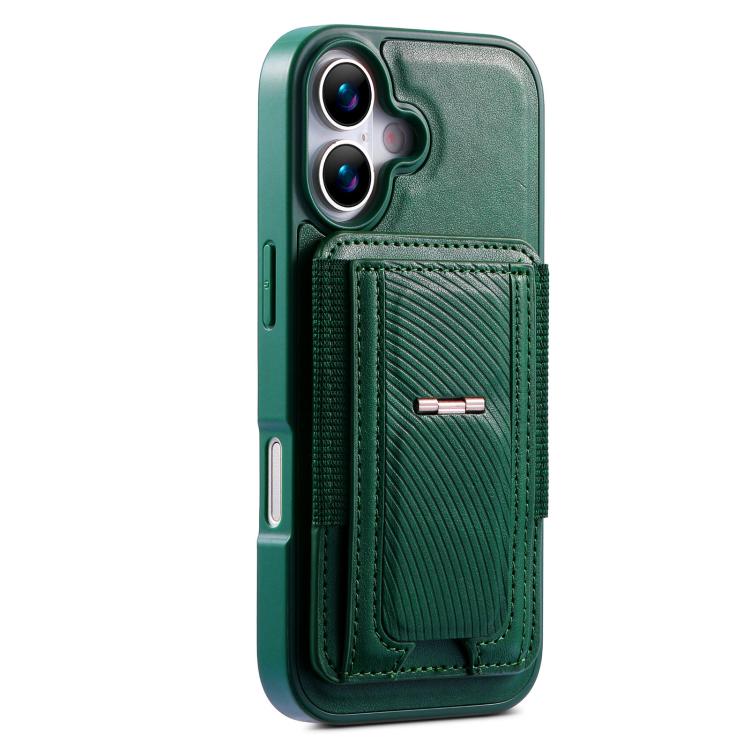 For iPhone 17 CaseNeo Fold Holder Retro Elastic Card Bag Magnetic Back Phone Case