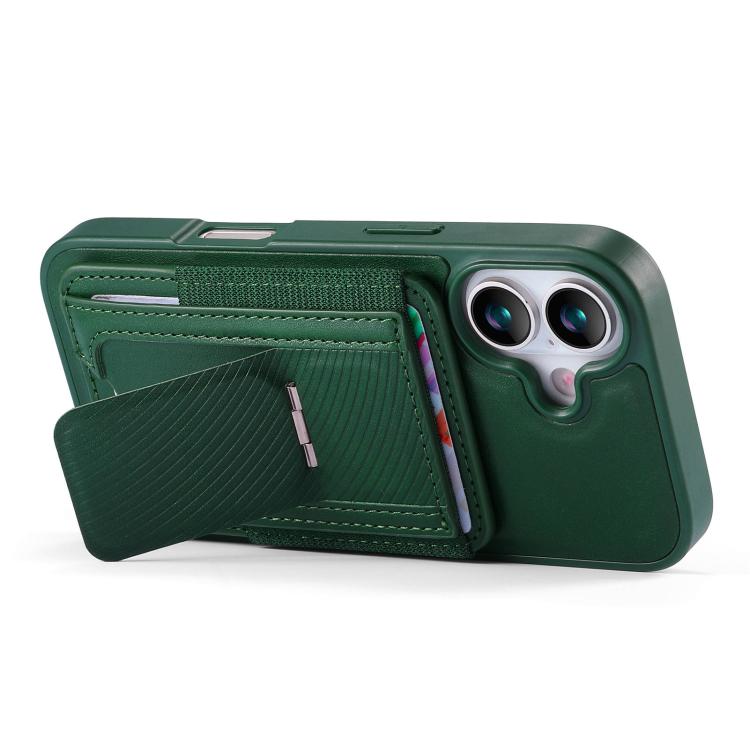 For iPhone 17 CaseNeo Fold Holder Retro Elastic Card Bag Magnetic Back Phone Case