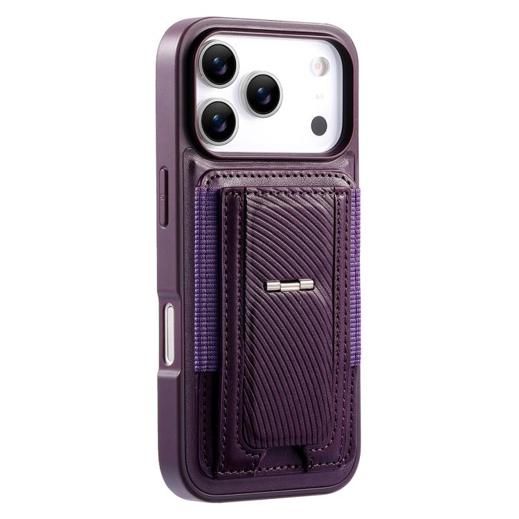 For iPhone 17 Pro CaseNeo Fold Holder Retro Elastic Card Bag Magnetic Back Phone Case
