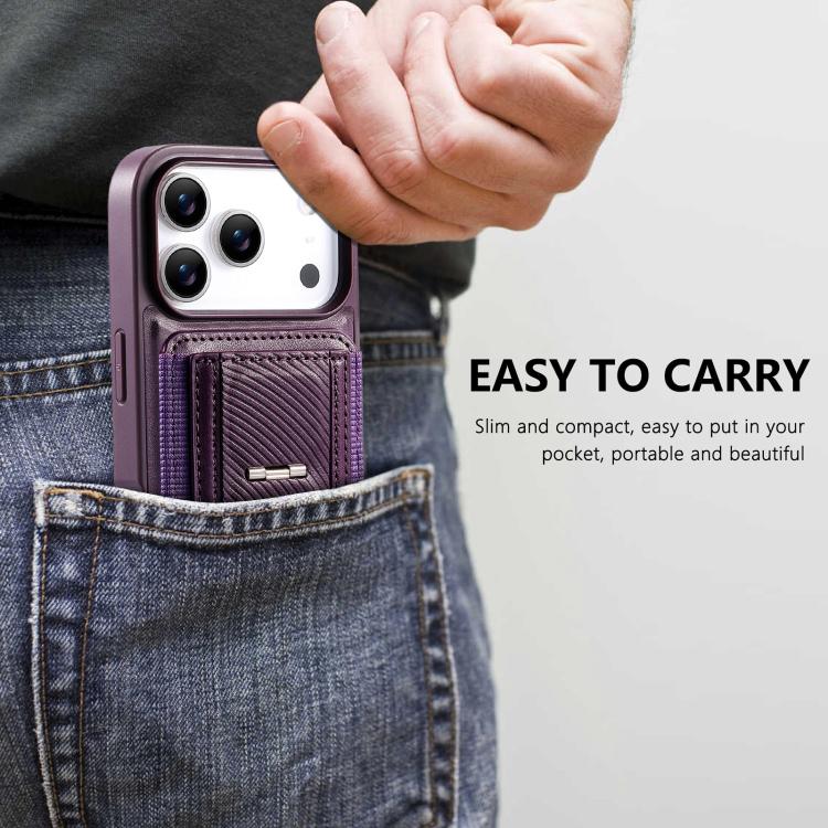 For iPhone 17 Pro CaseNeo Fold Holder Retro Elastic Card Bag Magnetic Back Phone Case
