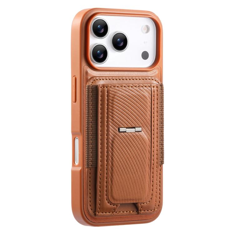 For iPhone 17 Pro CaseNeo Fold Holder Retro Elastic Card Bag Magnetic Back Phone Case