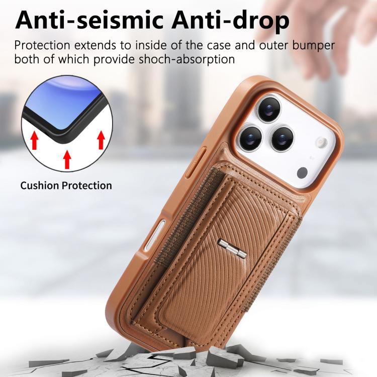 For iPhone 17 Pro Max CaseNeo Fold Holder Retro Elastic Card Bag Magnetic Back Phone Case